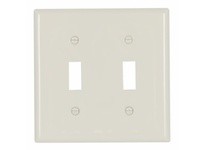 Cooper Eaton 5139LA Wallplate 2G Toggle Nylon Light Almond | Durable & Stylish
