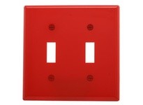 Cooper Eaton 5139RD-BOX Wallplate 2G Toggle Nylon Red | Durable & Stylish