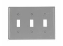 Cooper Eaton 5141GY-BOX Wallplate 3G Toggle Nylon Gray