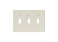 Cooper Eaton 5141LA Wallplate 3G Toggle Nylon Light Almond | YarinInd