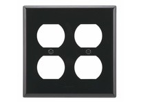 Cooper Eaton 5150BK Wallplate 2G Duplex Receptacle Nylon Black | Durable & Stylish