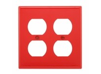 Cooper Eaton 5150RD-BOX Wallplate 2G Duplex Receptacle Nylon Red | Industrial Supplies