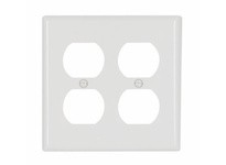 Cooper Eaton 5150W-BOX Wallplate 2G Duplex Receptacle Nylon White