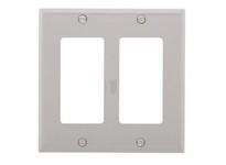 Cooper Eaton 5152GY-BOX Wallplate 2G Decorator Nylon Std Gray | YarinInd