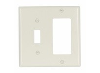 Cooper Eaton 5153A Wallplate 2G Toggle/Deco Nylon Std AL | Durable & Reliable