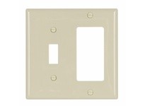 Cooper Eaton 5153V-BOX Wallplate 2G Toggle/Deco Nylon Std Ivory | YarinInd
