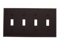 Cooper Eaton 5154B-BOX Wallplate 4G Toggle Nylon Std BR