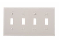 Cooper Eaton 5154W-BOX Wallplate 4G Toggle Nylon Standard White | Durable & Reliable