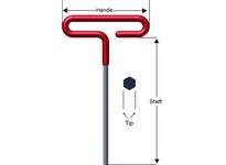 51609 9/64" - 6" Arm Cushion Grip Hex T-Key