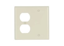 Cooper Eaton 5170A Wallplate 2G Duplex/Blank Nylon Std AL