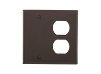 Cooper Eaton 5170B-BOX Wallplate 2G Duplex/Blank Nylon Std BR