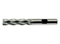 DRILLCO 525A264G 2"x1-1/4 Multi-Flute Finishing End Mills High Speed Steel Bright Long Length Single End