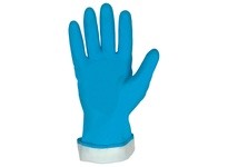 MCR 5270B Blue Flocked Latex 18 Mil Straight Cuff Size 7.5