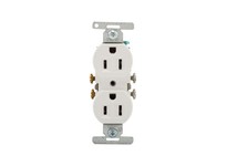 Cooper Eaton 5270W-SP Receptacle CO/ALR Duplex 15A 125V 2P3W Str White