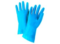 52L102/7 PosiGrip Premium 21 Mil 12" Flock Lined Blue Latex Glove WCPG