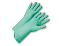 52N104/8 PosiGrip 18 Mil 13" Premium Flock Lined Green Nitrile Glove | YarinInd