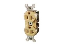 Hubbell Wiring 5362W RCPT DUP SB HUBPRO 20A 125V SM WH