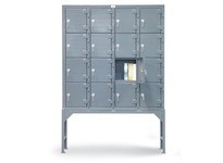 StrongHold 54-16D-120CL Industrial Locker with 16 Compartments and Key Locks 58x12x84