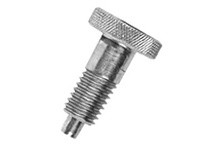 Te-Co 54512 Knurled Knob Hand Retractable Spring Plungers - Stainless Steel: Locking Handle, 0.650" Stud Length, 1 Thread Lock E