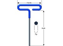 54630 3MM - 6" Arm Cushion Grip Hex T-Key