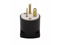 Cooper Eaton 5466 Plug 20A 250V 2P3W Str Poly BW