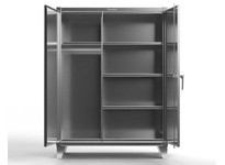 StrongHold 55-W-244-SS Stainless Steel Uniform Cabinet 60x24x60 4 Shelves