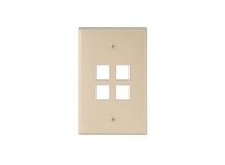 Cooper Eaton 5540LA-MSP Wallplate 4 Port Modular MidSize LA