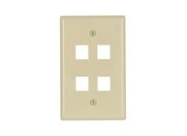 Cooper Eaton 5540V-MSP Wallplate 4 Port Modular MidSize Ivory