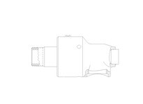 Deublin 555-509-199 Rotary Union G 1-1/2"-11 Left HandRotary Union G 1-1/2"-11 Left Hand Rotor Connection, and 1-1/2"-11.5 NPT H