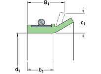 SKFSEAL 557678 NBR split axial excluder seal with 1 clamp (fixed on housing)