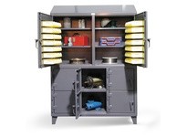 StrongHold 56-8D/54B-214-SL Multiple User Construction Cabinet 60x21x72 4 Shelves