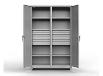 StrongHold 56-DS-246-10DB Double Shift Industrial Cabinet with 10 Drawers 60x24x72 6 Shelves