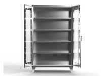 StrongHold 56-LD-244-SR-SS Stainless Steel Clear View Cabinet 60x24x72 | Durable Storage