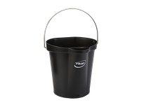 Vikan 56889 Pail 1.5 gal. PP/SS Black