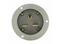 Cooper Eaton 5701NFI Flanged Inlet 30A 250V 2P3W Str Gray | Reliable Industrial Supplies