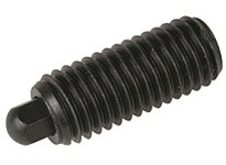 Te-Co 57212X Hex Nose Plungers, 1.125" Thread Length, 3/8-16 Thread Size, 0.188" Width Across Flats, Steel Body Material, Light 