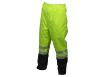 MCR 598SPWX3 Class E Breathable Poly/Polyurethane Waist Pants 2 White Vinyl Lime w/Black Shading