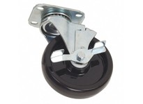 5UX84 NSF-Listed Sanitary Plate Caster Swivel Polyolefin | 4 in Wheel Dia