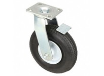 5VP73 Plate Caster with Pneumatic Wheels Swivel 295 lb 9 in Wheel Dia