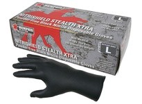 MCR 6062XXL NitriShield Stealth Xtra Black Powder Free 6-Mil 12 Length Textured