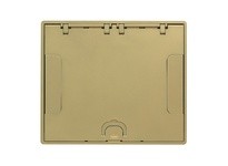 Hubbell Wiring 610GTCVRBRS TILE CVR 6/10G FLUSH BRASS POWDER