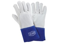 West Chester 6142 Off-White Medium Grain, Split Cowhide, Goatskin Welding Glove - Wing Thumb - 11.5 in Length - 6142/M