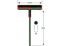 61610 Power-T T-Handle Hex Key 5/32" x 6" | YarinInd