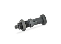 JWWINCO 617.1-8-5/8X11-AK GN617.1-8-5/8X11-AK Indexing Plunger with Plastic Knob and Lock Nut, Lock-Out, Steel, Thread:5/8-11" L