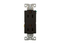 Cooper Eaton 6252BK-BU Receptacle Deco Duplex 15A 125V | Durable Electrical Outlet