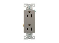 Cooper Eaton 6252GY-BU Receptacle Deco Duplex 15A 125V | Durable Gray Outlet