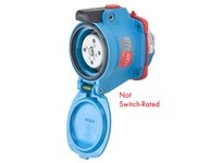Meltric 63-14047-352 DSN20 RECEPTACLE POLY BLUE SIZE 1 TYPE 4X IP 69 3P+N+G 20 A 277/480 VAC 60 Hz NO AUX STRAIGHT INSERTION