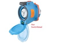 Meltric 63-14073-352-843 DSN20 RECEPTACLE POLY BLUE SIZE 1 TYPE 4X IP 69 3P+G 20 A 250 VAC 60 Hz NO AUX STRAIGHT INSERTION PADLO