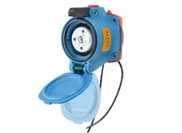 Meltric 63-14073-972 DSN20 RECEPTACLE POLY BLUE SIZE 1 TYPE 4X IP 69 3P+G 20 A 250 VAC 60 Hz +2 AUX