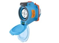 Meltric 63-14077 DSN20 RECEPTACLE POLY BLUE SIZE 1 TYPE 4X IP 69 3P+N+G 20 A 125/250 VAC 60 Hz NO AUX